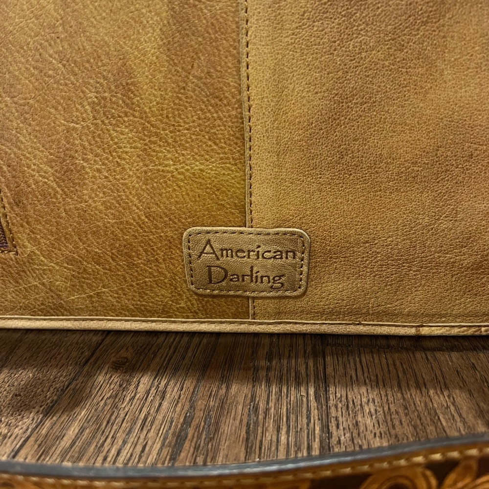American Darling Briefcase Tote Saddle Blanket Leather Purse - Picture 2 of 11